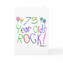 75 Year Olds Rock! Greeting Card