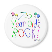 75 Year Olds Rock ! magnets