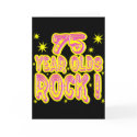 75 Year Olds Rock! (Pink) Greeting Card