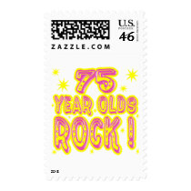 75 Year Olds Rock ! (pink) postage