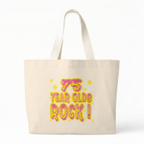 75 Year Olds Rock! (Pink) Tote Bag by TShirtDotCom 75 Year Olds Rock! (Pink) Tote Bag