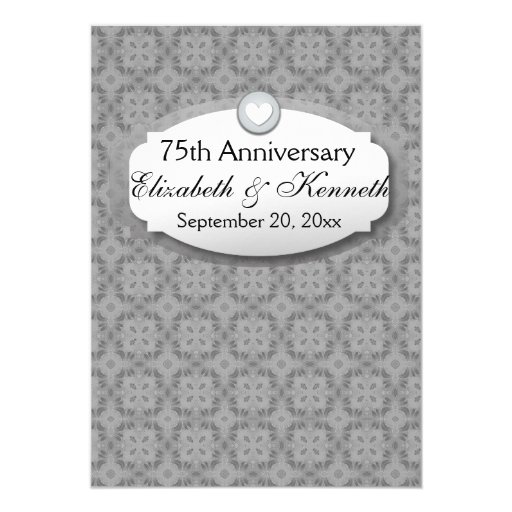 75th Anniversary Wedding Anniversary Diamond Z04 Card | Zazzle