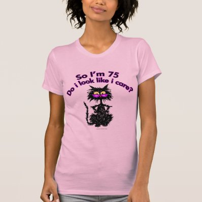 75th Birthday Cat Gifts T-shirts