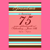 75th birthday Invitation invitations