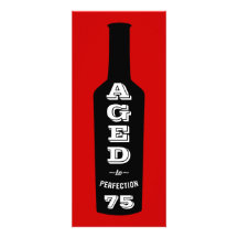 75th Birthday Party Invitation Aged to Perfection