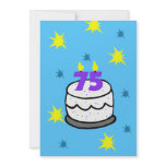 75th Birthday Party Invitation -- Cake & 75 Candle