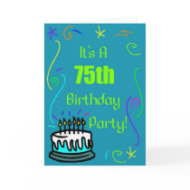 75th Birthday  Party Invitation cards