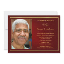 75th Birthday Party Invitations - Add your photo