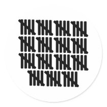 75th birthday round stickers