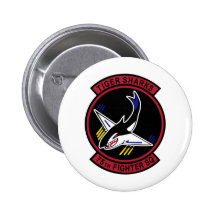 75th Fighter Squadron Tiger Sharks Pinback Buttons