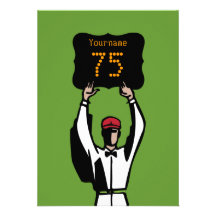75th Football Birthday Party Invitation - Official