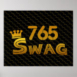 765 Area Code Swag Poster