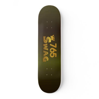 765 Area Code Swag Skate Decks by indiana_gift