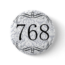 768 Area Code Pinback Button