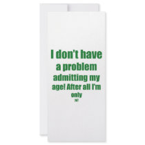 76 Admit my age rack cards