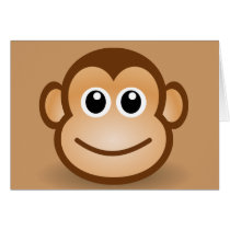 76-Free-Cute-Cartoon-Monkey-Clipart-Illustration Greeting Card