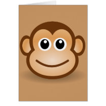 76-Free-Cute-Cartoon-Monkey-Clipart-Illustration Greeting Cards