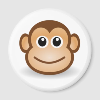 Free Cute Cartoons on 76 Free Cute Cartoon Monkey Clipart Illustration Magnet From Zazzle