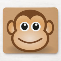 76-Free-Cute-Cartoon-Monkey-Clipart-Illustration Mouse Pads