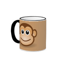 76-Free-Cute-Cartoon-Monkey-Clipart-Illustration Coffee Mugs