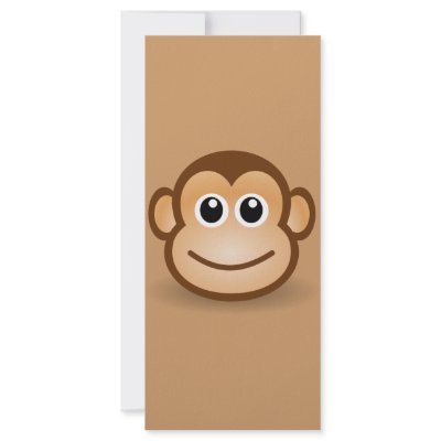 76-Free-Cute-Cartoon-Monkey-Clipart-Illustration Full Color Rack Card by CreativeColours