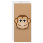 76-Free-Cute-Cartoon-Monkey-Clipart-Illustration Full Color Rack Card