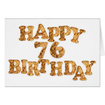 76th Birthday card for a cookie lover