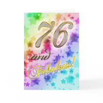 76th Birthday party Invitation Greeting Cards