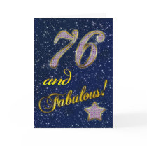 76th Birthday party Invitation Cards