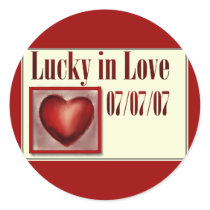 777 07/07/07 Wedding Stickers for your special dat
