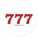 777 ROUND STICKER