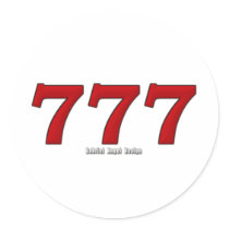 777 ROUND STICKER