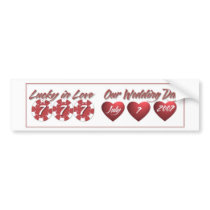 777 Wedding Bumper Sticker bumper stickers