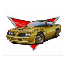 77-78 Gold Firebird Post Card