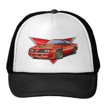 77-78 Red Firebird TA Trucker Hat