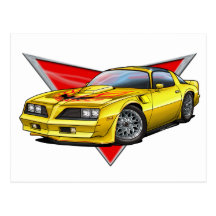 77-78 Yellow Firebird TA Post Cards
