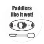77. Paddlers Round Stickers