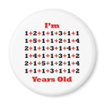 77 Years old Blk Red Fridge Magnet