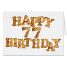 77th Birthday card for a cookie lover
