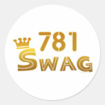 781 Massachusetts Swag Round Stickers