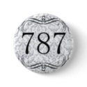 787 Area Code Pinback Buttons