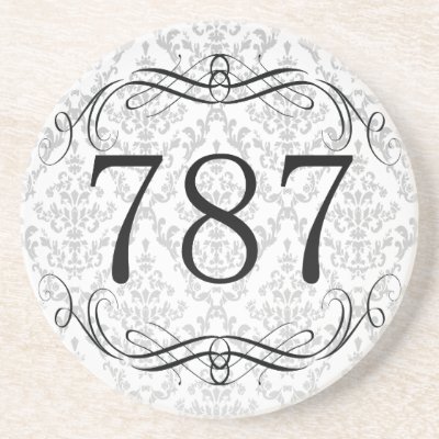 787 Area Code Beverage Coasters by areacodes