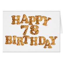 78th Birthday card for a cookie lover
