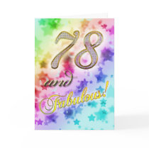 78th Birthday party Invitation Greeting Cards