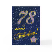 78th Birthday party Invitation Greeting Cards