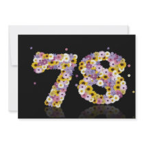78th Birthday party, with flowered letters