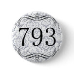 793 Area Code Pinback Button
