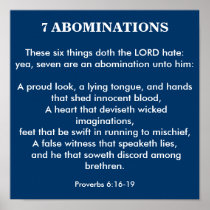 7 ABOMINATIONS PRINT