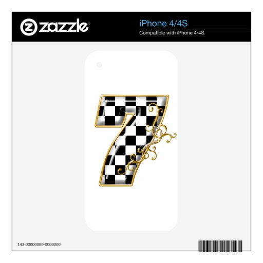 7 auto racing number iPhone 4 skins