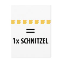 7 Bier gleich 1 Schnitzel postcards